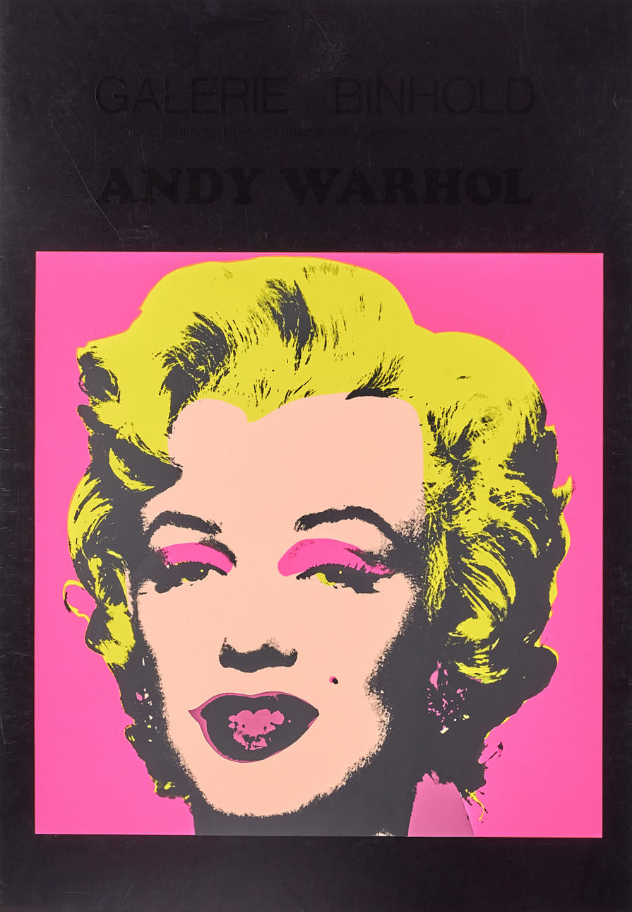 ANDY WARHOL Galerie Binhold リトグラフ ポスター ANDY WARHOL exhibition poster by Galerie Binhold 1980,. Art