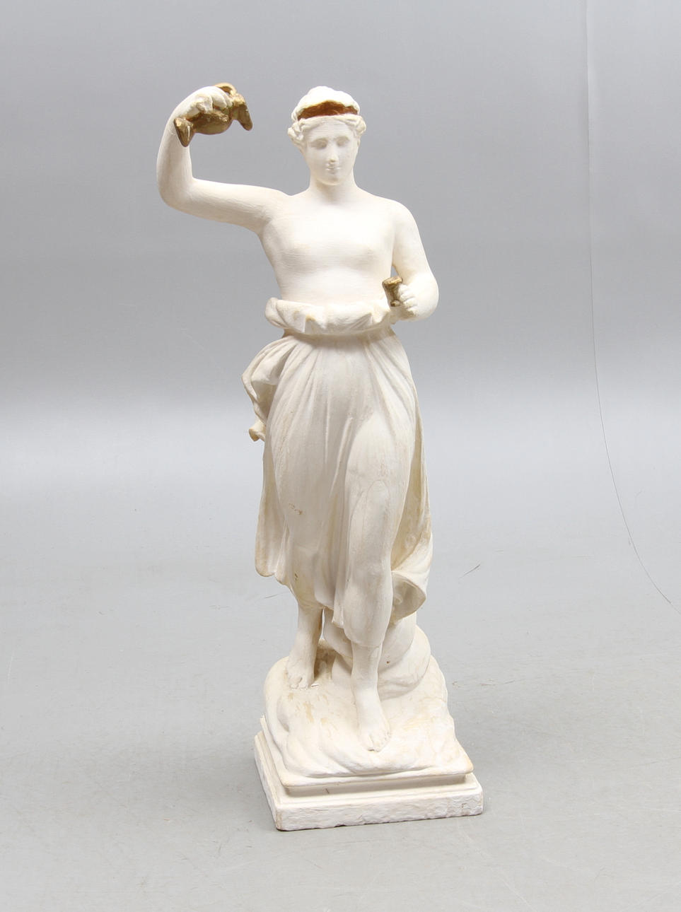 SKULPTUR, bemålat och patinerat gips, 1900-tal.