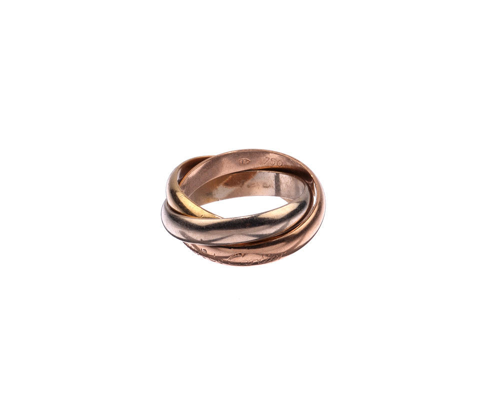 CARTIER. Ring "Trinity, 750 guld, ring str. 49.
