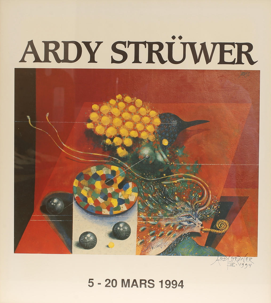 ARDY STRÜWER. Efter affisch, signerad.