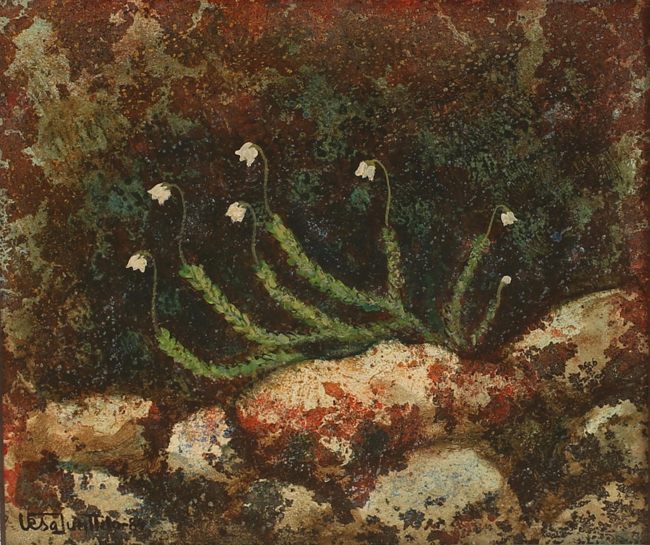 VESA JUNTTILA. Oil on Board, signed.