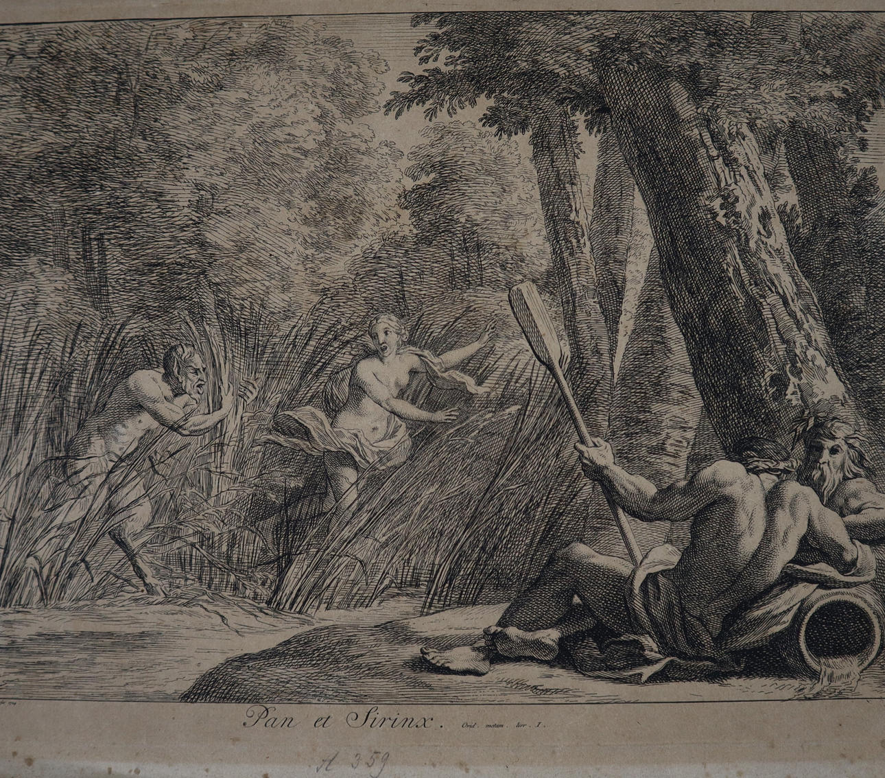 - PICART, BERNARD. - "Pan et Sirinx", etching.