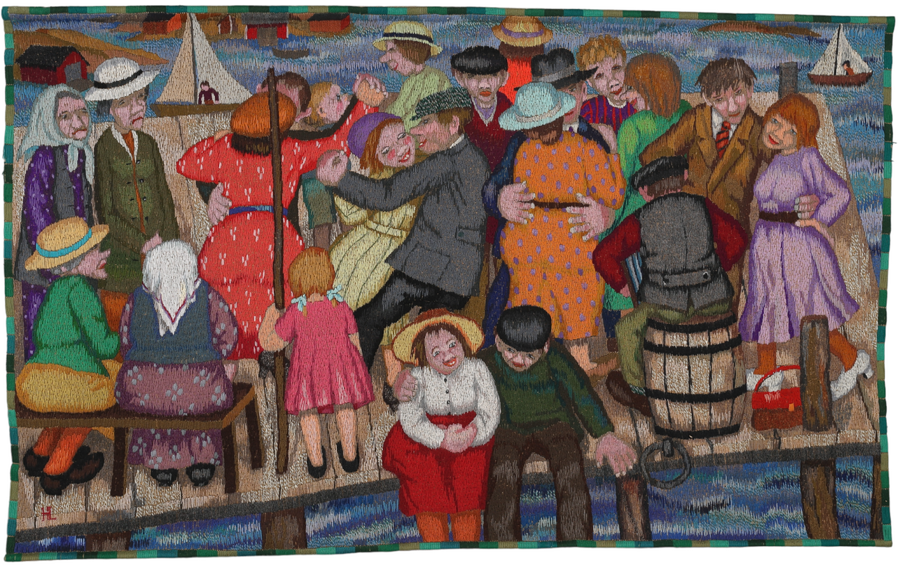 HILDUR LINDGREN WICKBERG. Bridge Dance, mit Knochen/Gewebe, mit Monogramm signiert HL.