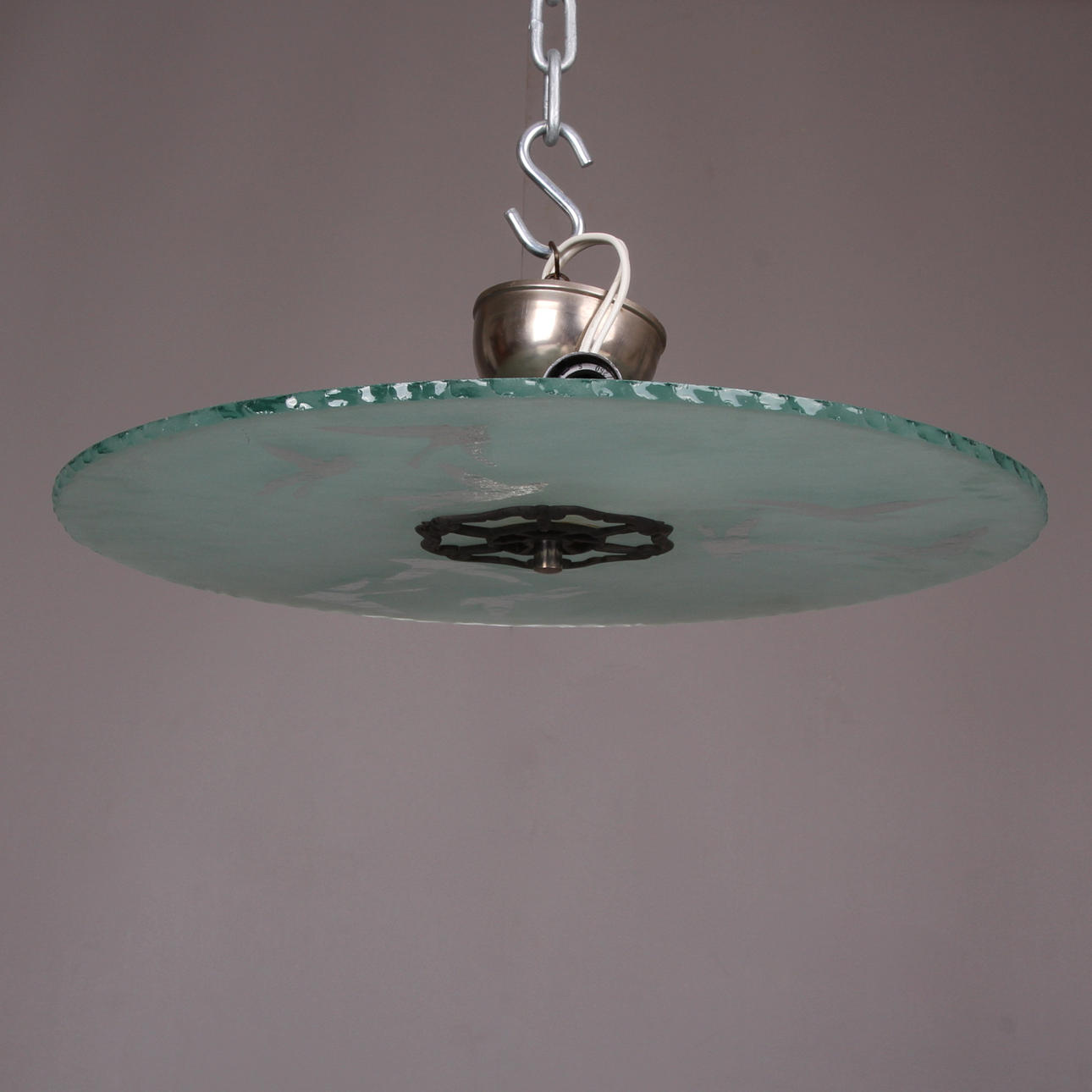 TAKPLAFOND, art deco, delvis frostat glas, 1900-tal.