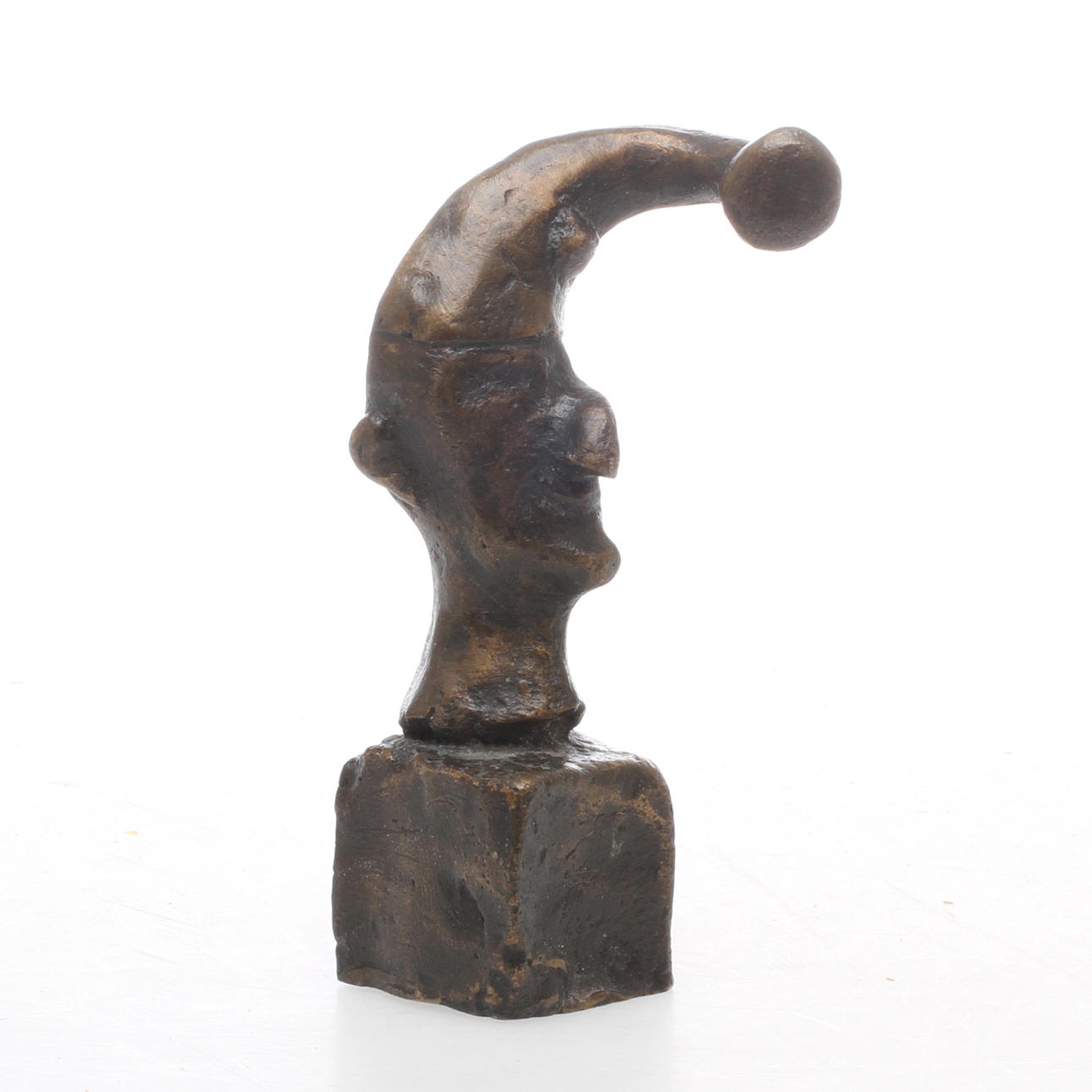 BROR MARKLUND. Narr, brons, monogramsidgnerad.