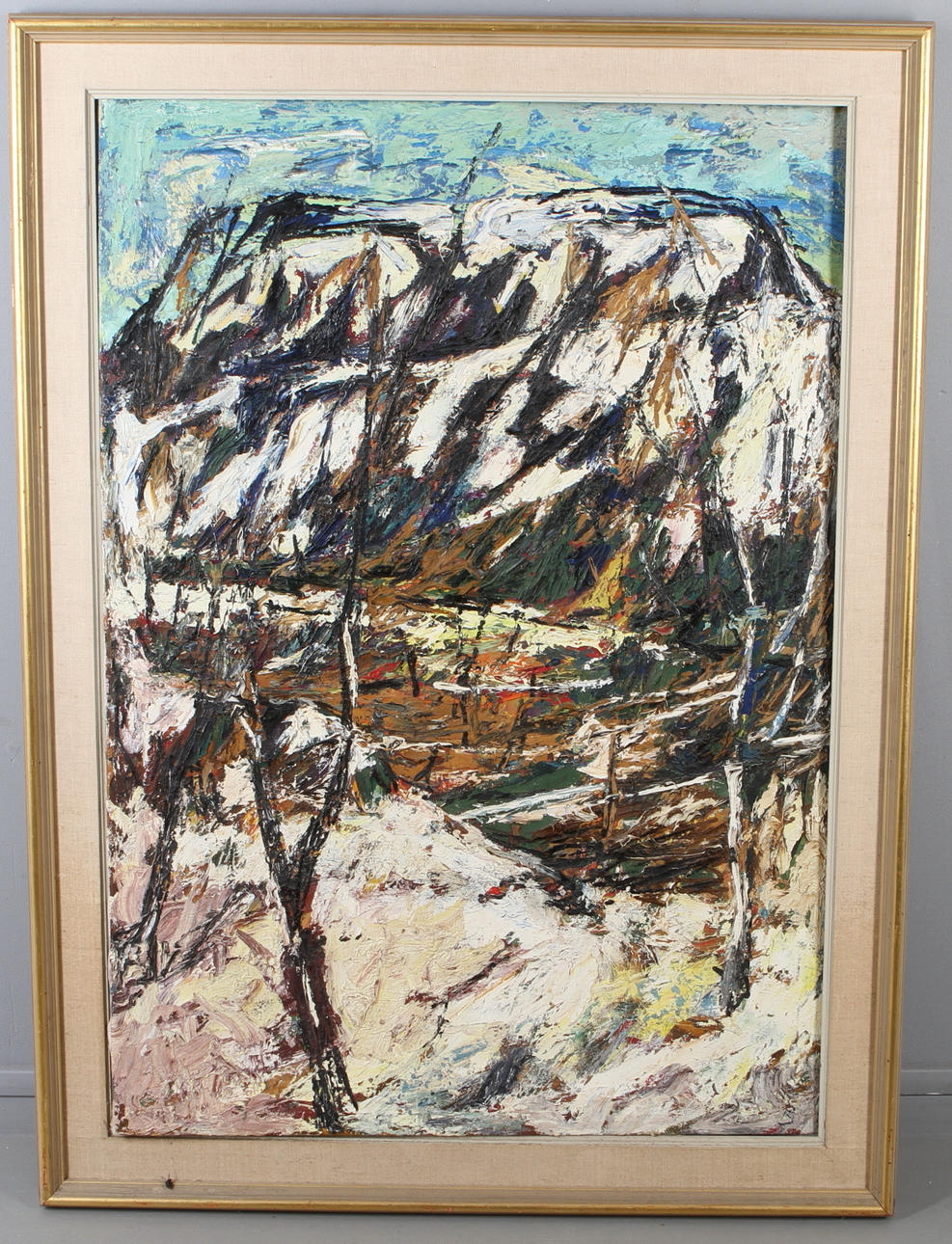 RAGNAR JOHANSSON. Fjällmotiv, olja på duk, monogramsignerad.