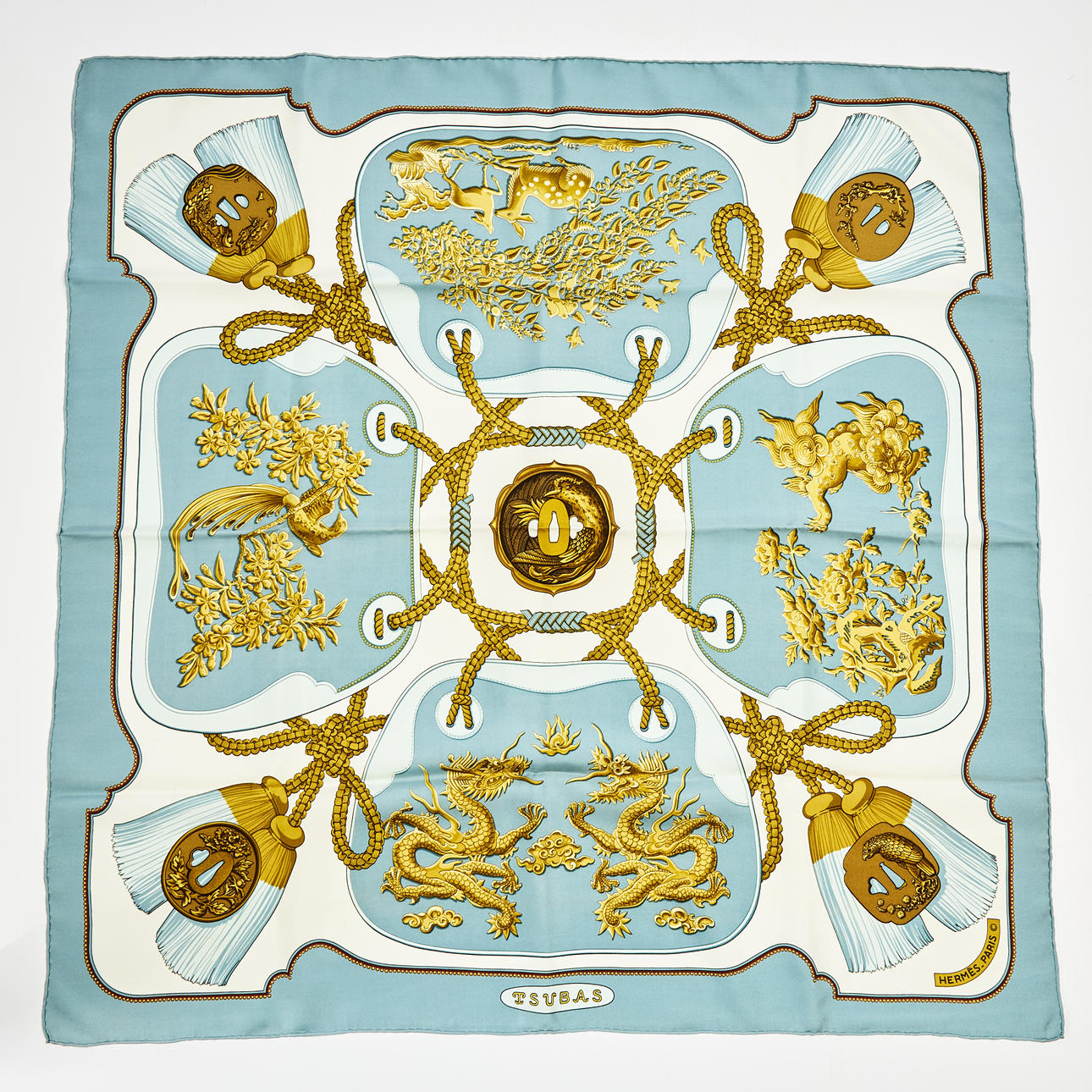 HERMÈS, Schal, „Tsubas“, Seide.