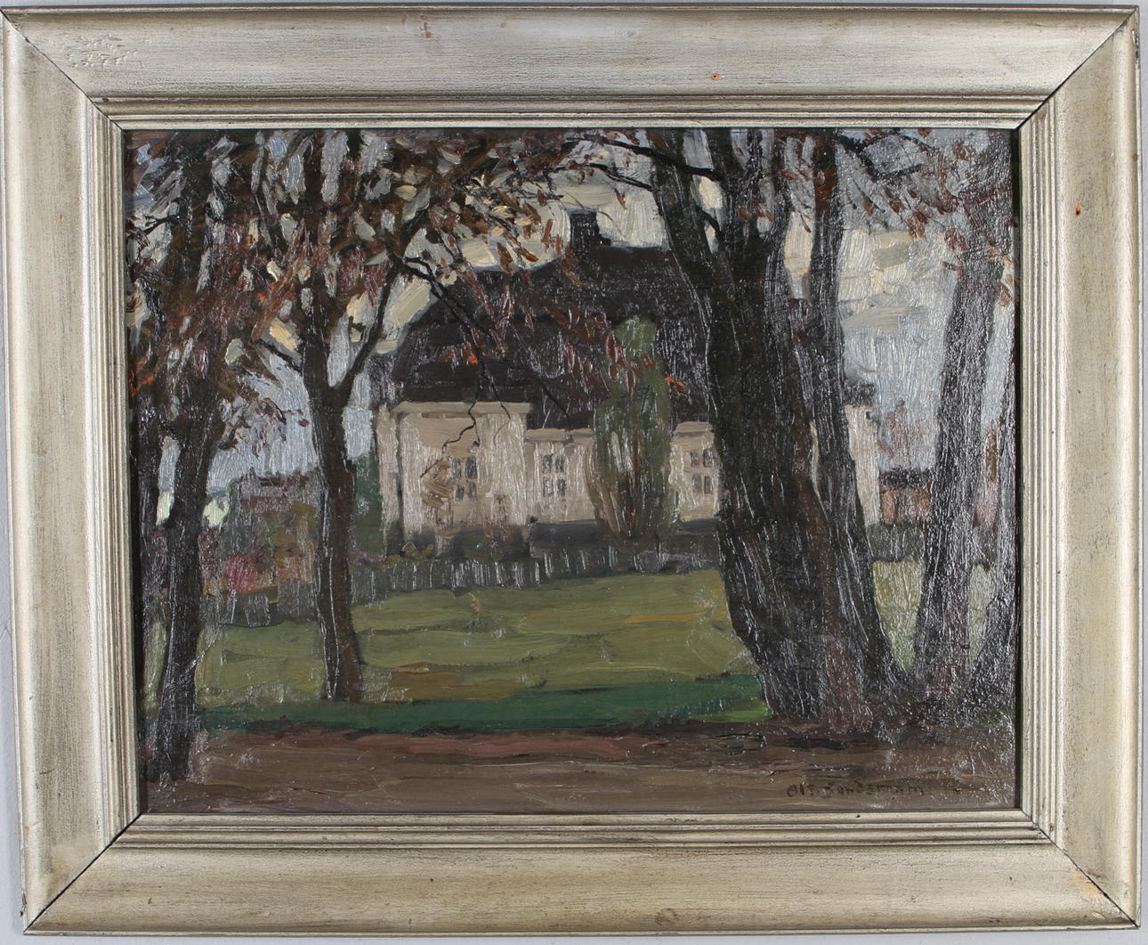 ALF SUNDSTRÖM. Haga tingshus, olja på duk, signerad samt otydlig datering. 1900-talets första del.