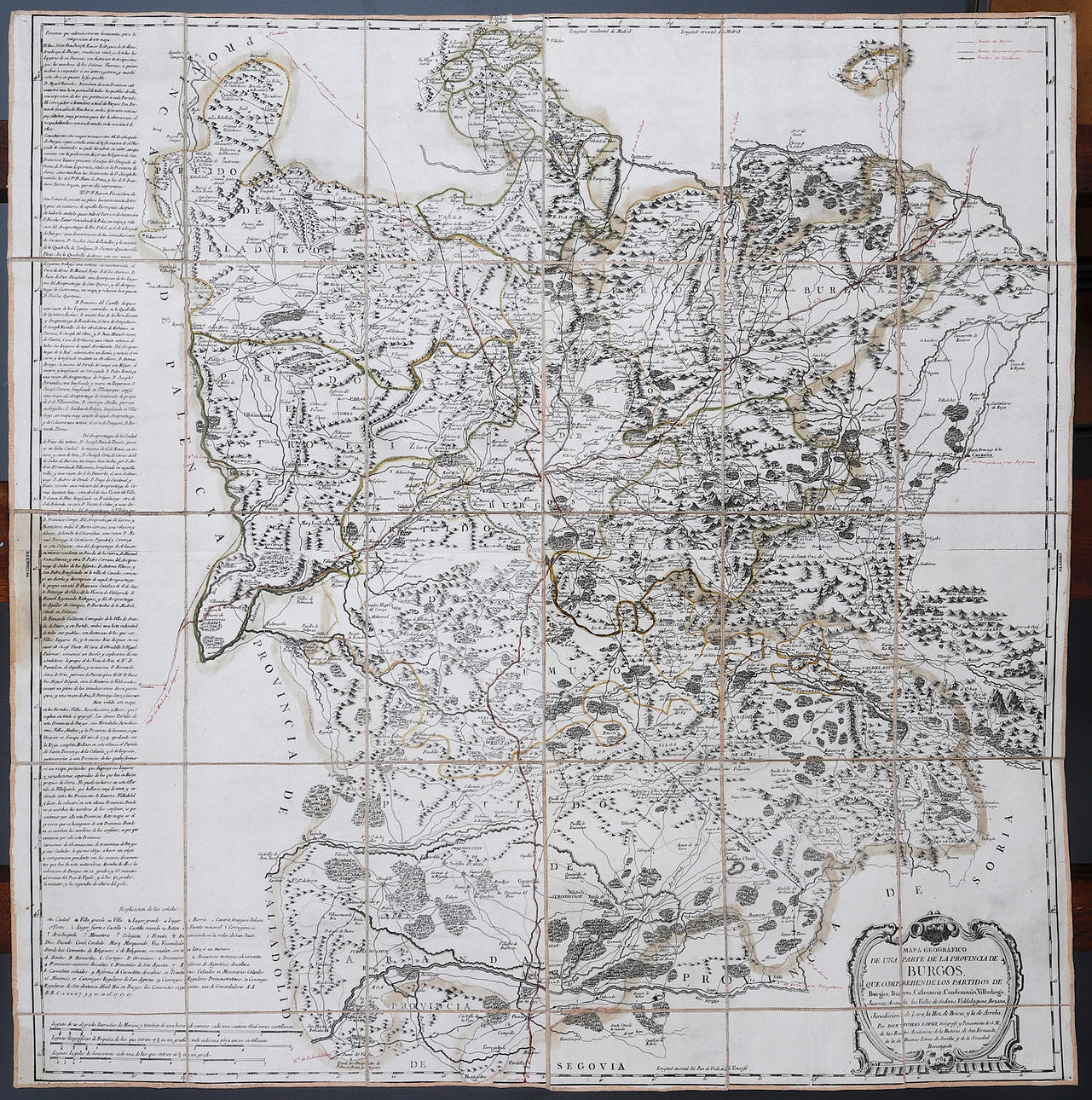 TOMÁS LÓPEZ. Burgos province map.