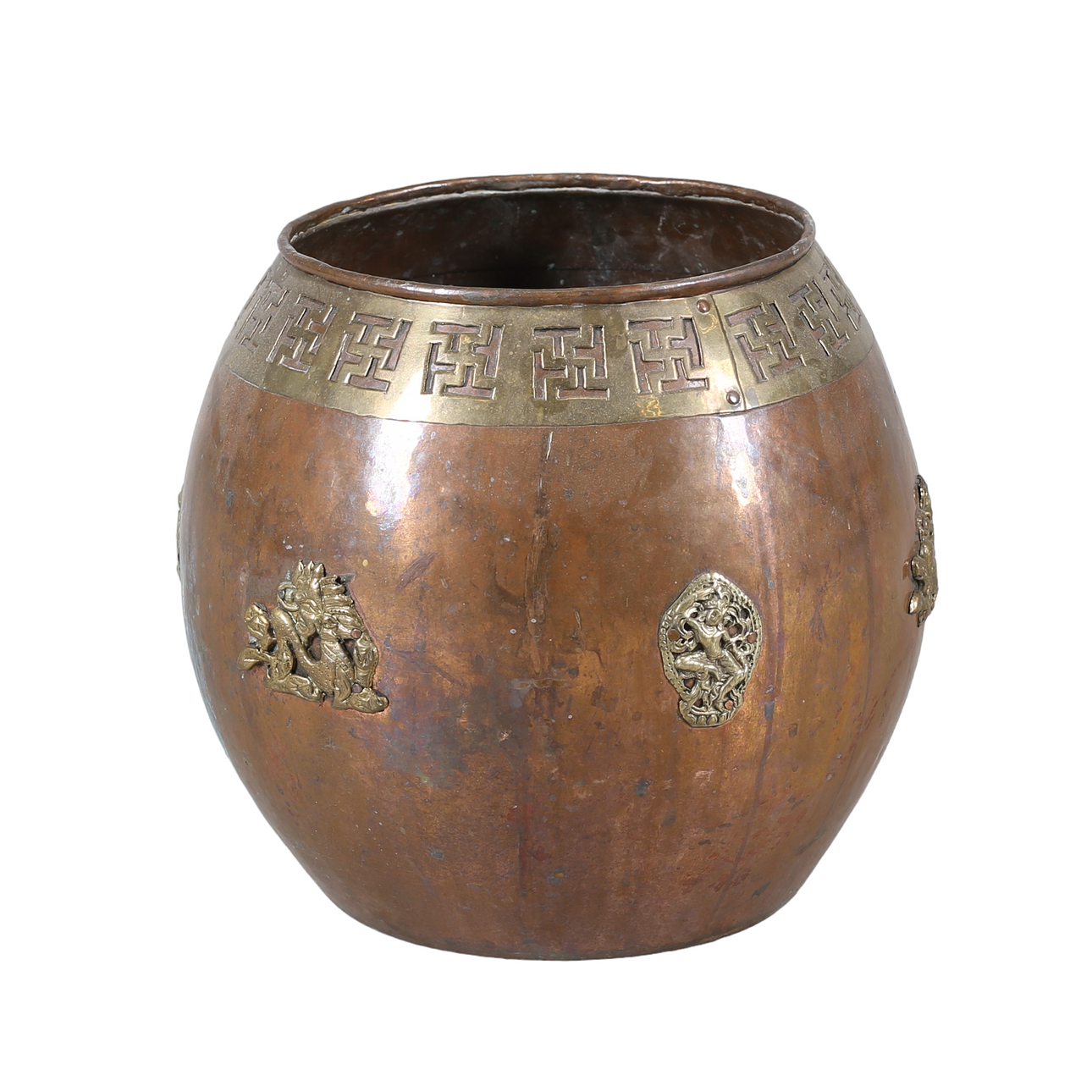 AUSSENFUTTER, Kupfer/Messing, Indien, 20. Jahrhundert.