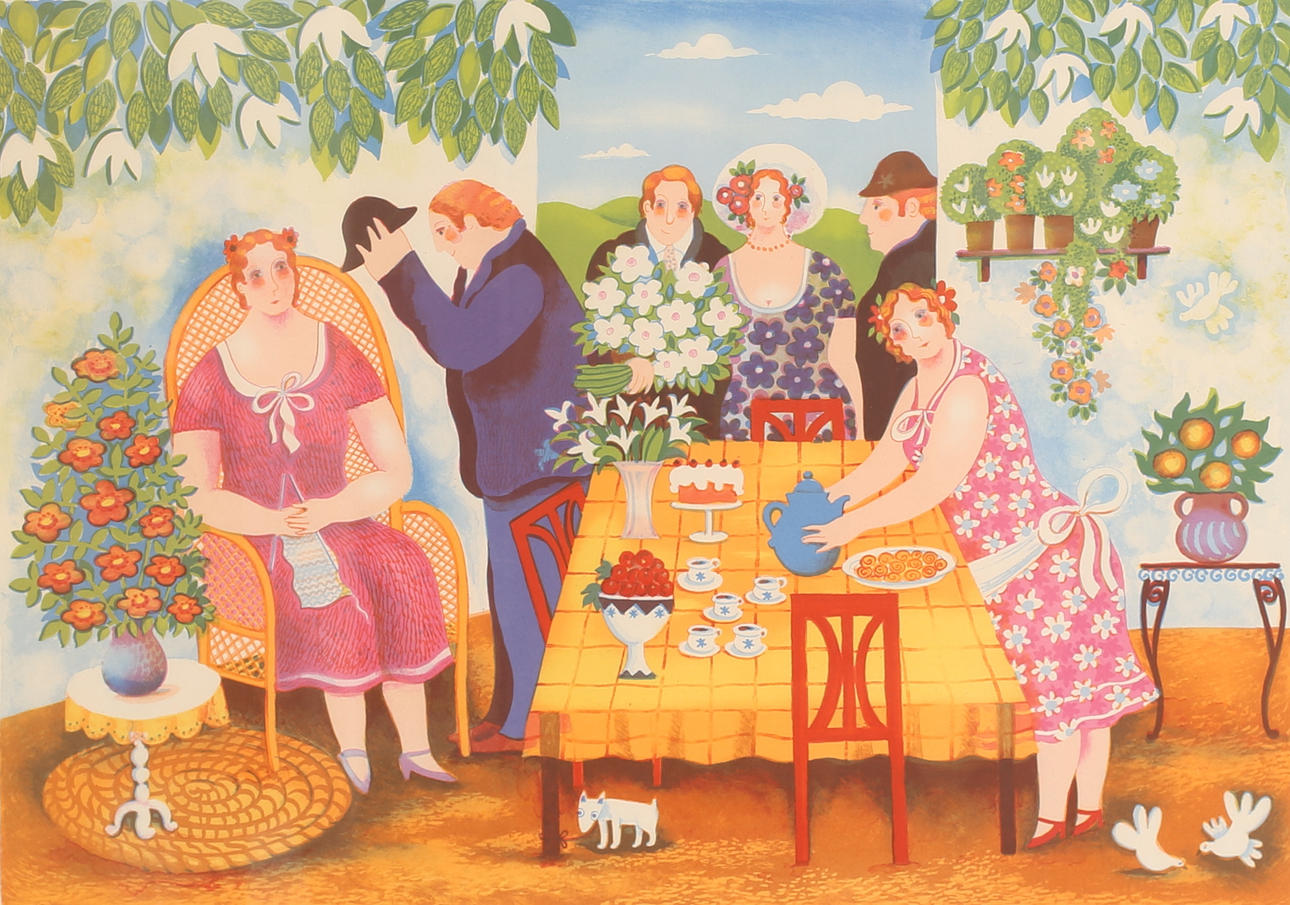 MARION BELIN. Color lithograph, signed EA.