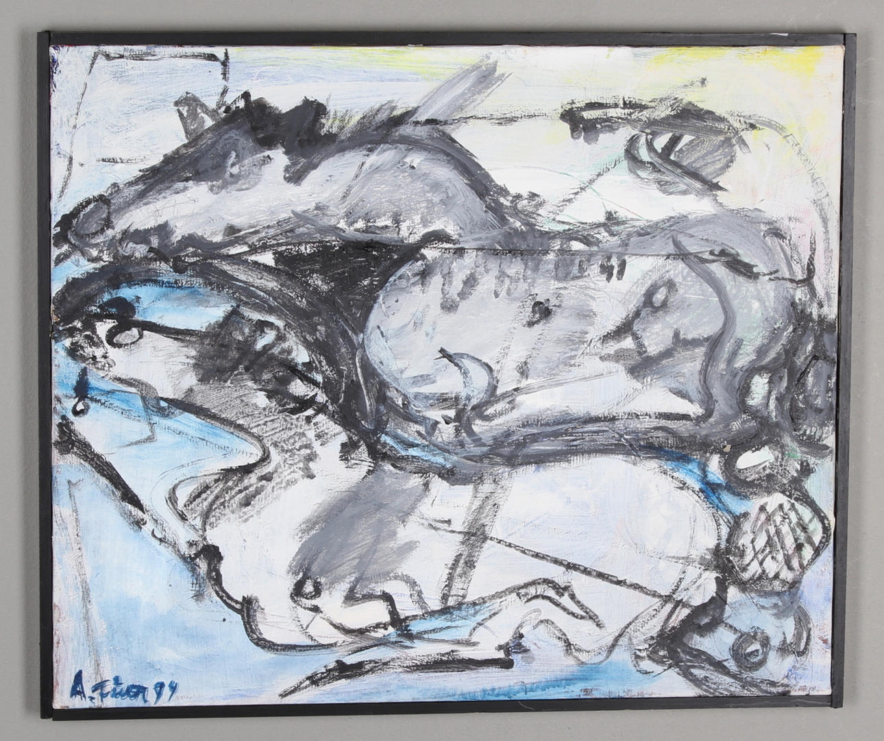 ARNE FÄLTH. "Häst", olja på duk. Signerad och daterad 94.