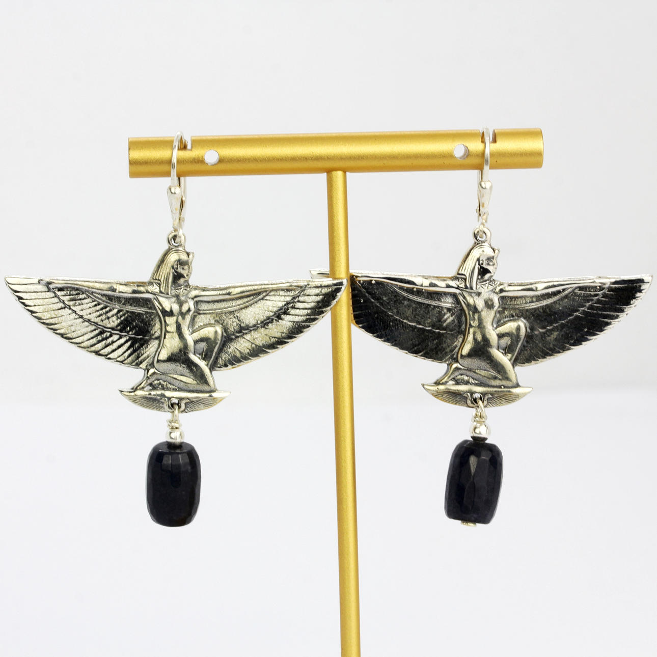 STORA SILVERÖRHÄNGEN I EGYPTISK STIL.