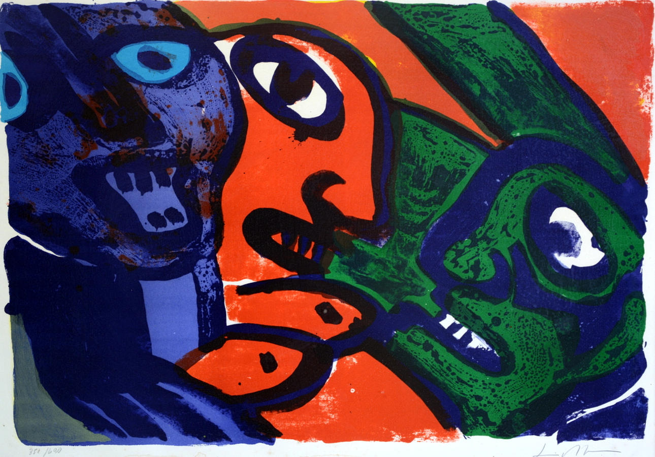 BENGT LINDSTRÖM. Färglitografi.