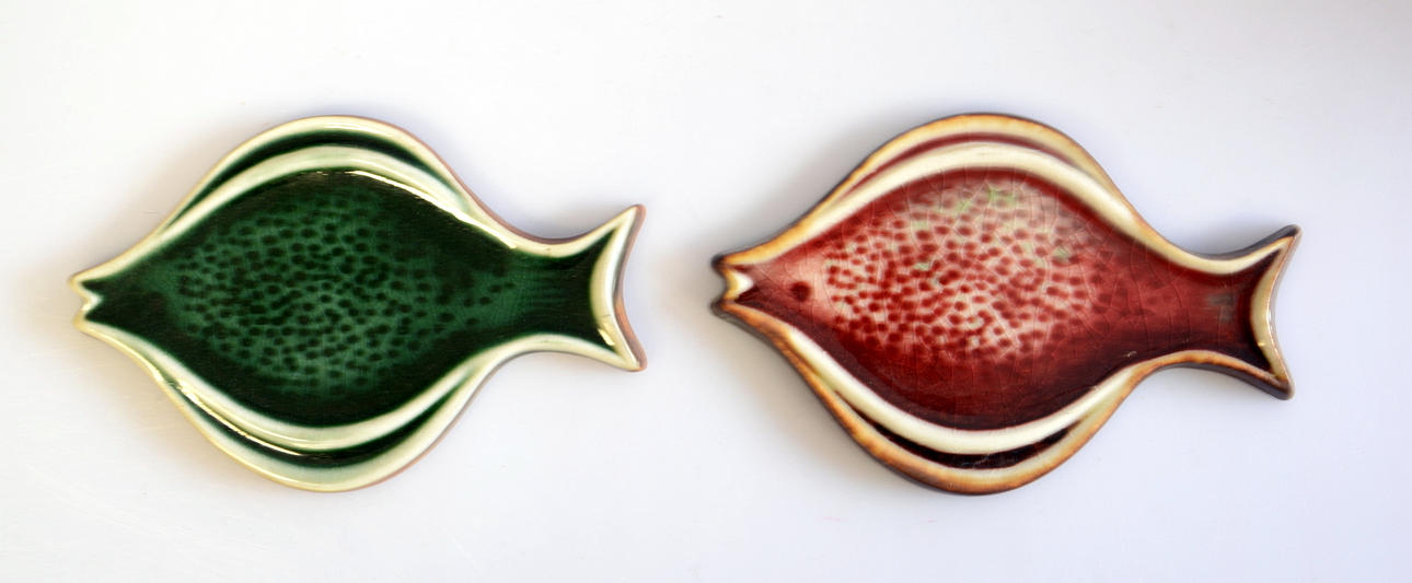 GUNVOR OLIN GRÖNQVIST. Väggreliefer, 2 stycken, Arabia.