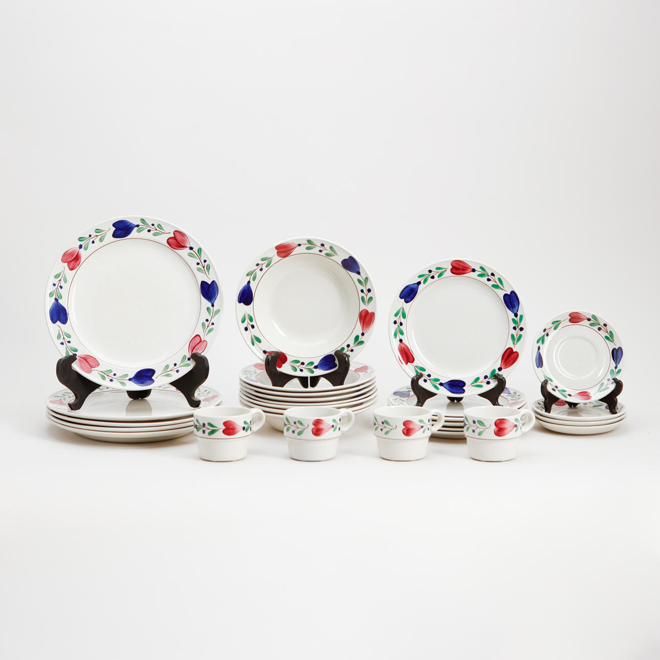 Servisdelar, 23 st "Allmoge" Gustavsberg.