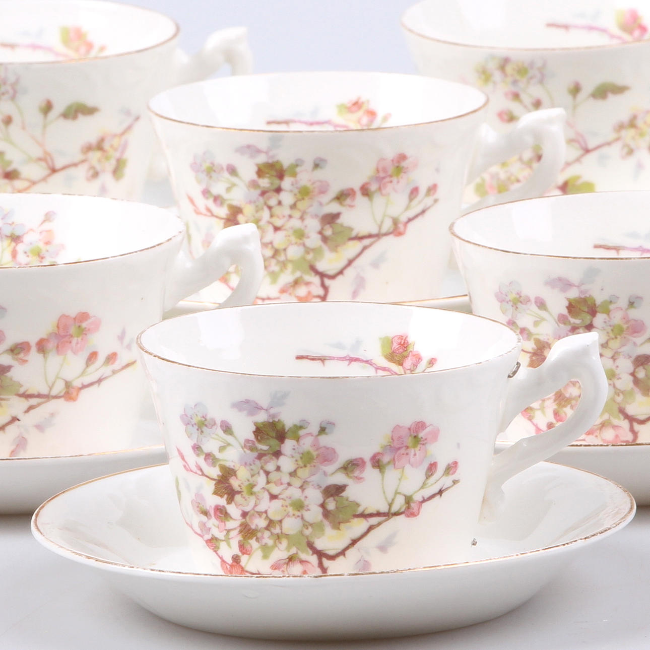 KAFFEKOPPAR, med fat, 10 st. Hagtorn, Gustavsberg.