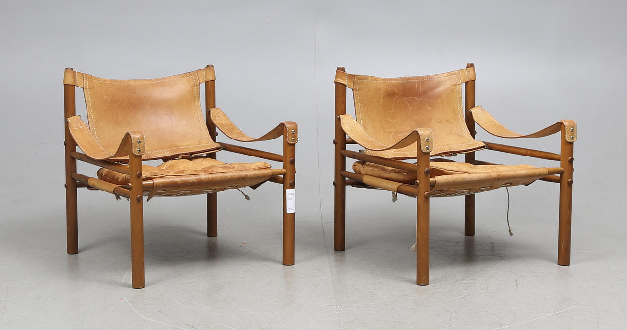 FÅTÖLJER, ett par, "Sirocco", Arne Norell.