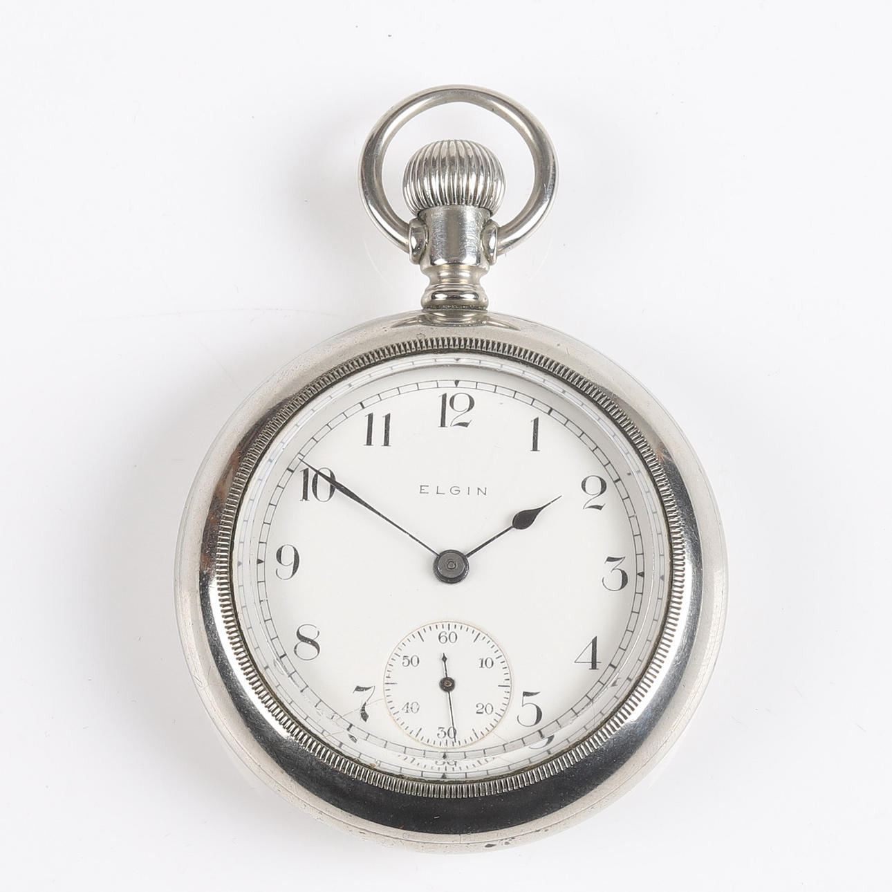 POCKET WATCH, steel, Elgin.