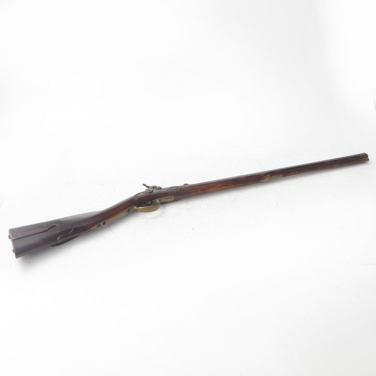 RIFLE, percussion lock, muzzle loaded, 19th century.
