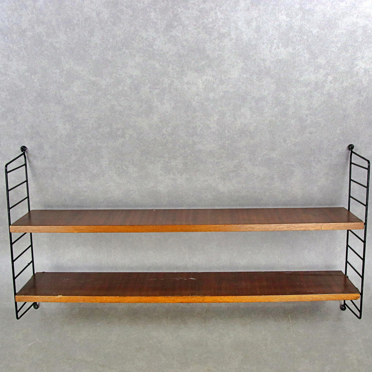 STRING SHELF (3), teak veneer, labeled 