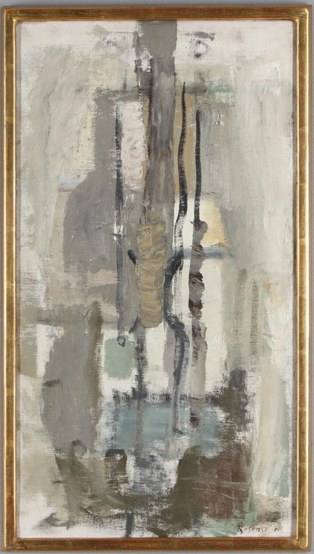 LENNART ROSENSOHN. komposition, olja på duk, signerad.