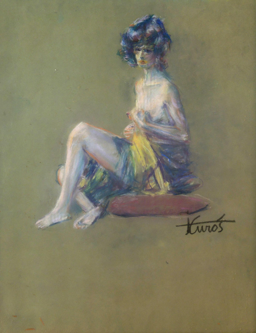 JORDI CURÓS. ACADEMY. PASTEL ON PAPER.