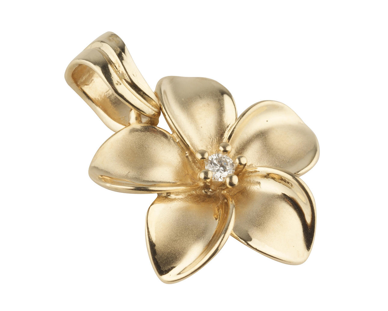 HÄNGE med 1 diamant ca. 0.05 ct, 585 gult guld ca. 2,8 g.