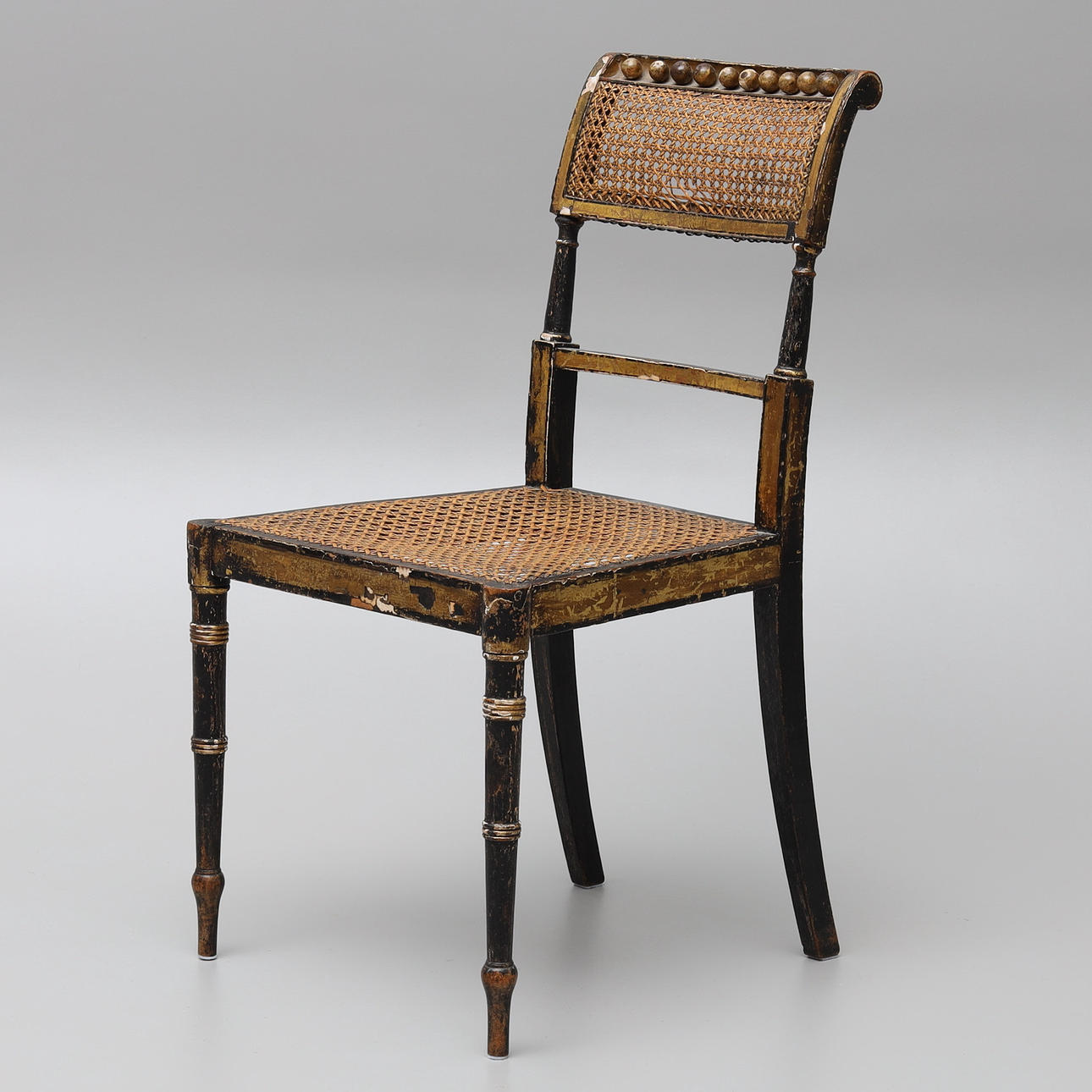 SILLA, mimbre, "estilo Robert Adam", siglo XVIII.