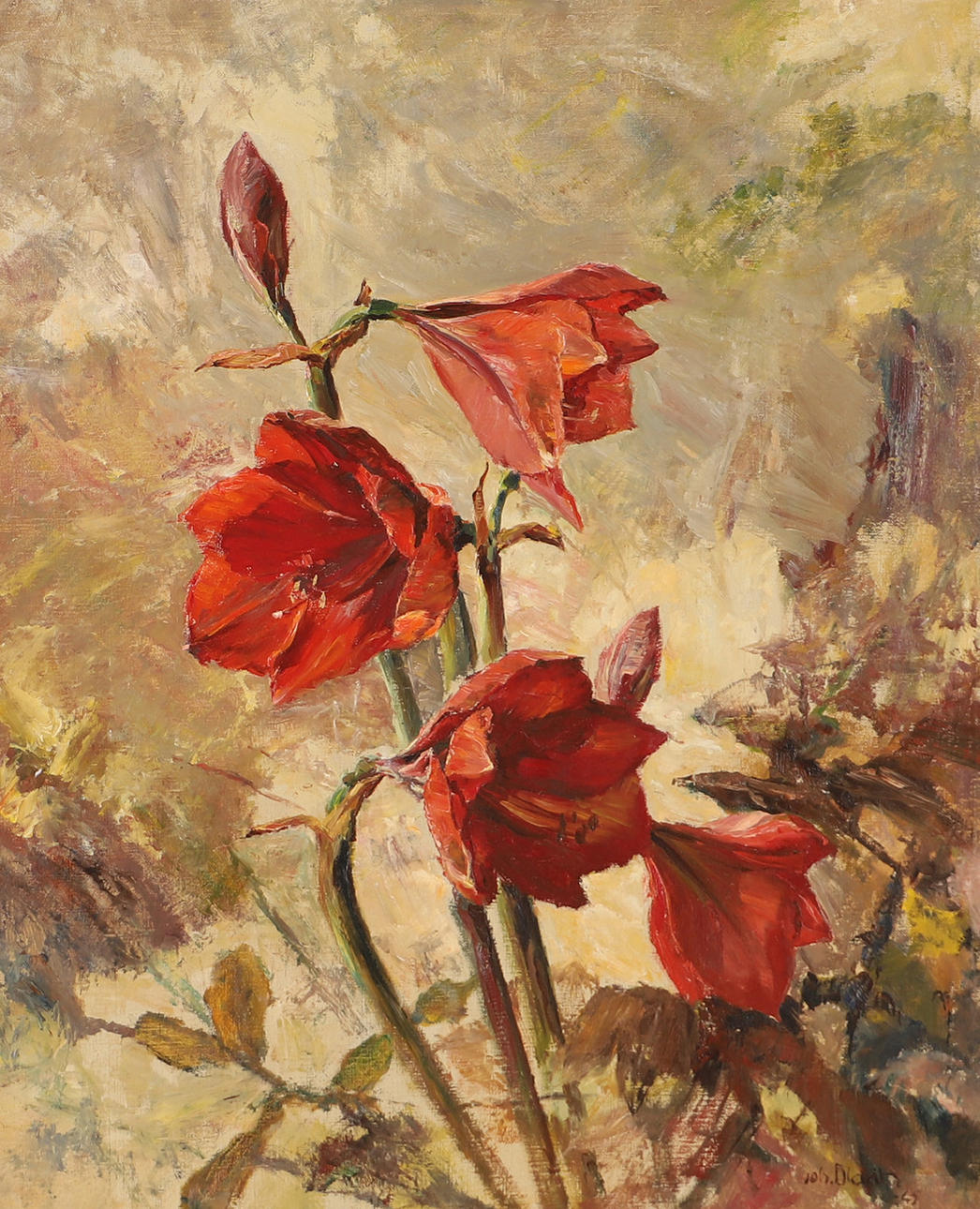 JOHAN BLADH. Flower still life, oil on canvas, signed Joh. Leaves. Art ...