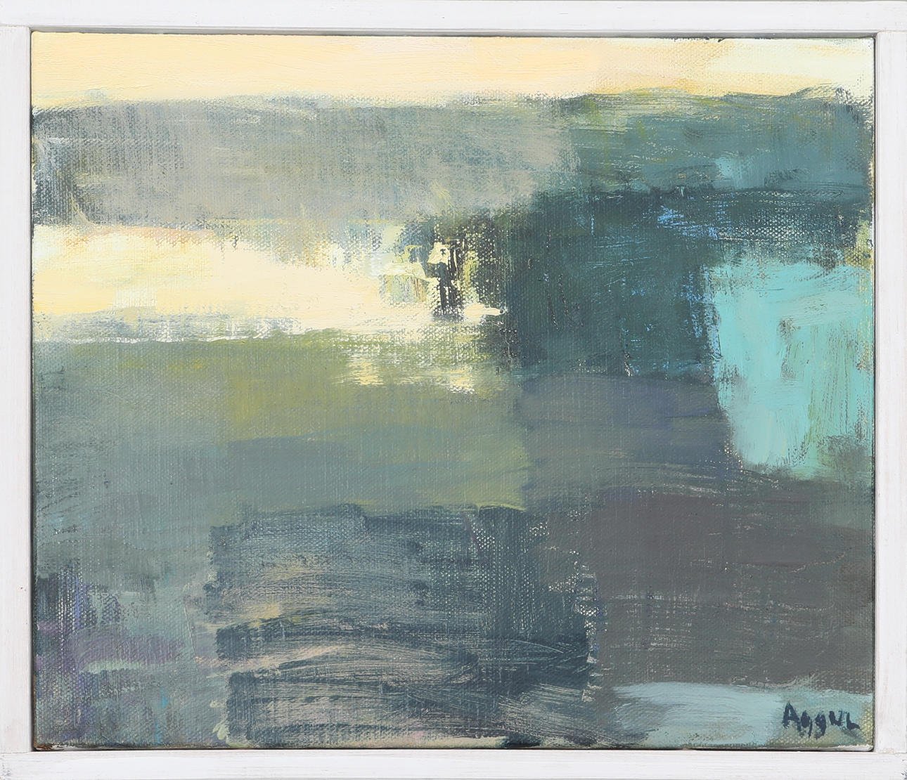 LARS AGGER. olie på lærred, "Sen twilight", sign.