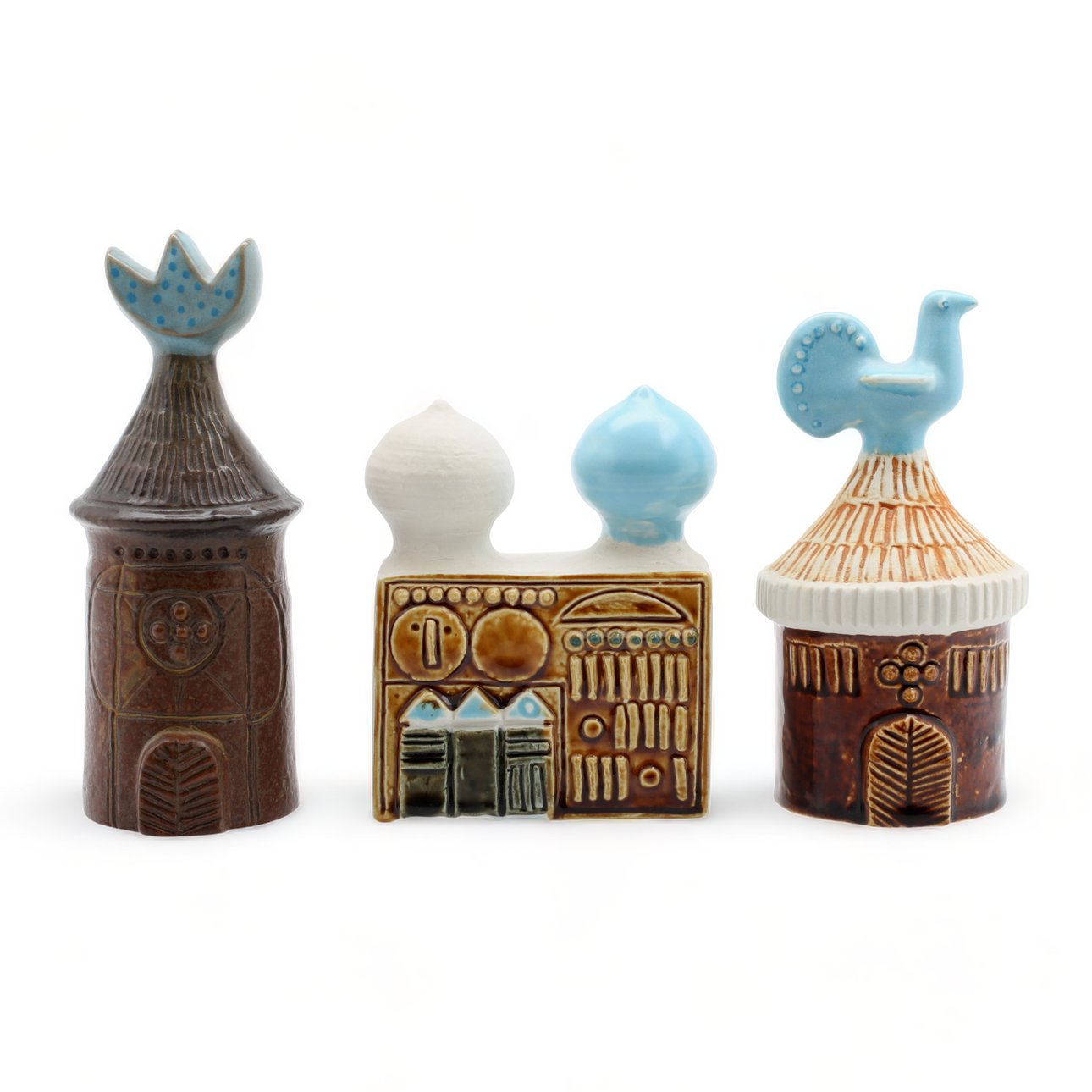 BERTIL VALLIEN. Sculptures, 3 pcs, stoneware, 