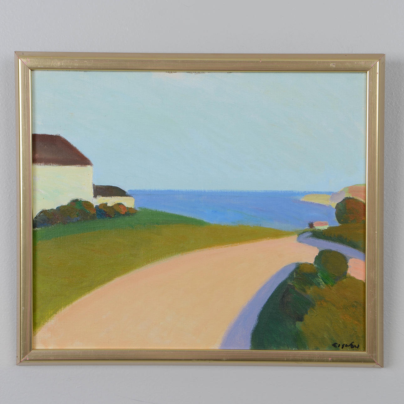 ERIC ELFVÉN. Landscape, oil on Board, signed.