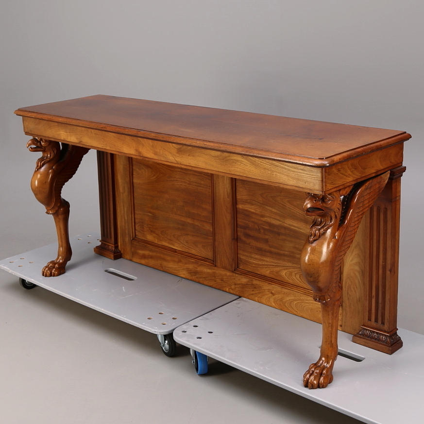 SIDEBOARD, empirstil, valnöt, omkring 1900.