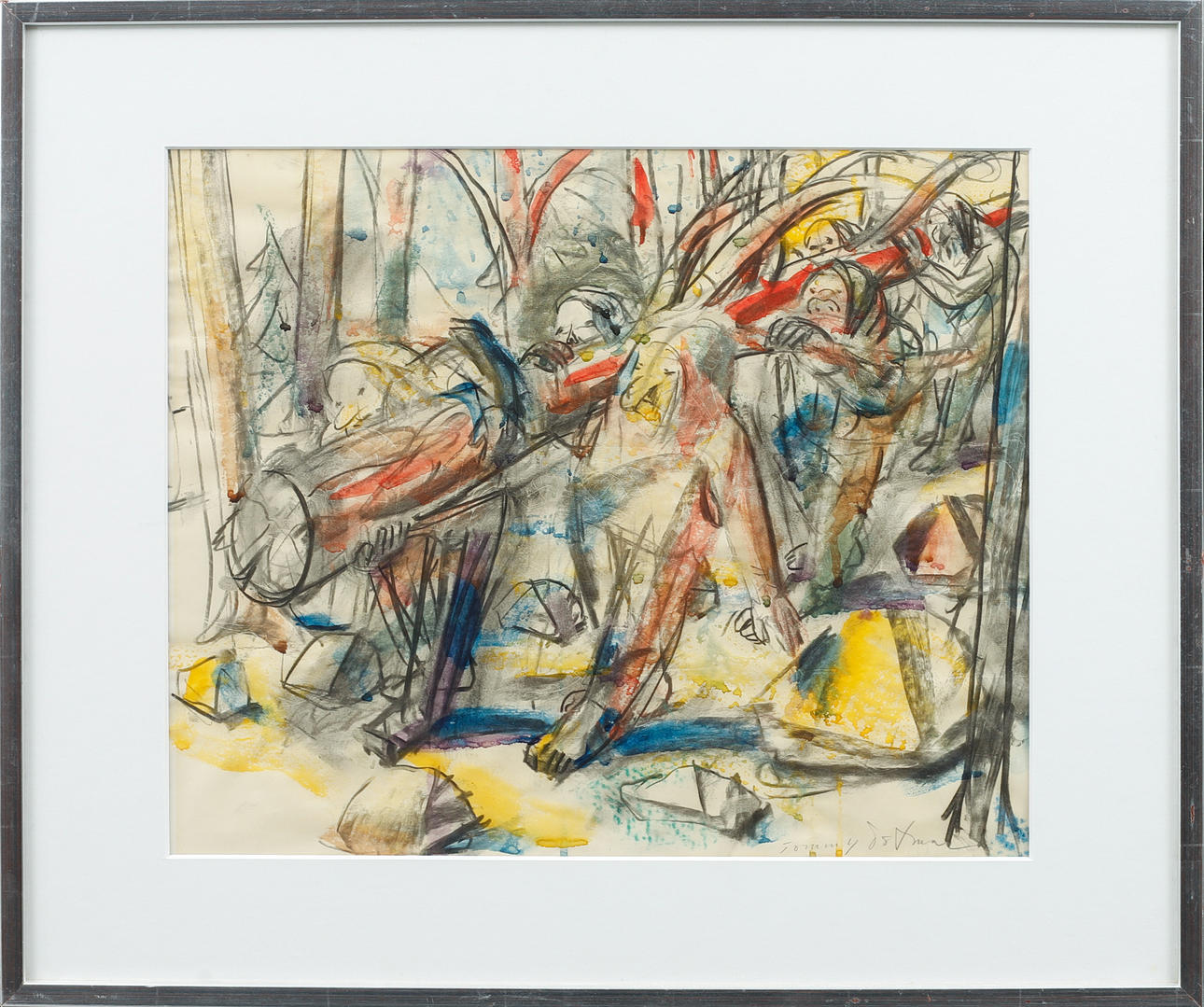 TOMMY ÖSTMAN. "Bräkkan", mixed media, signed.