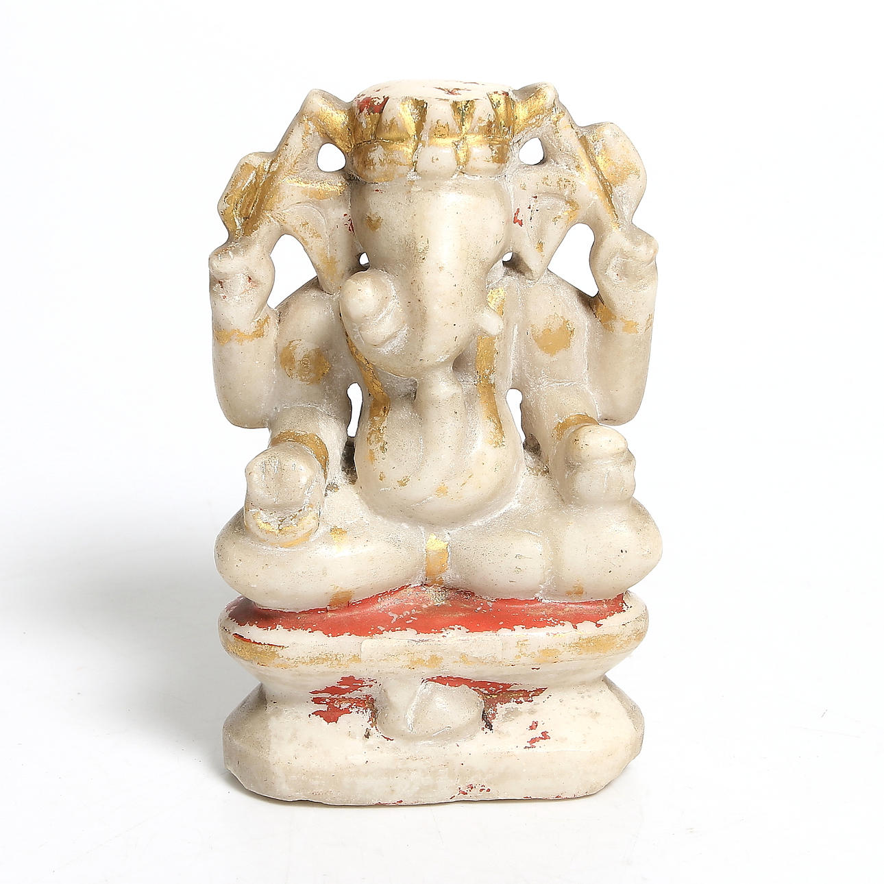 SKULPTUR, Ganesha, alabaster, Indien, sannolikt 1800-tal.