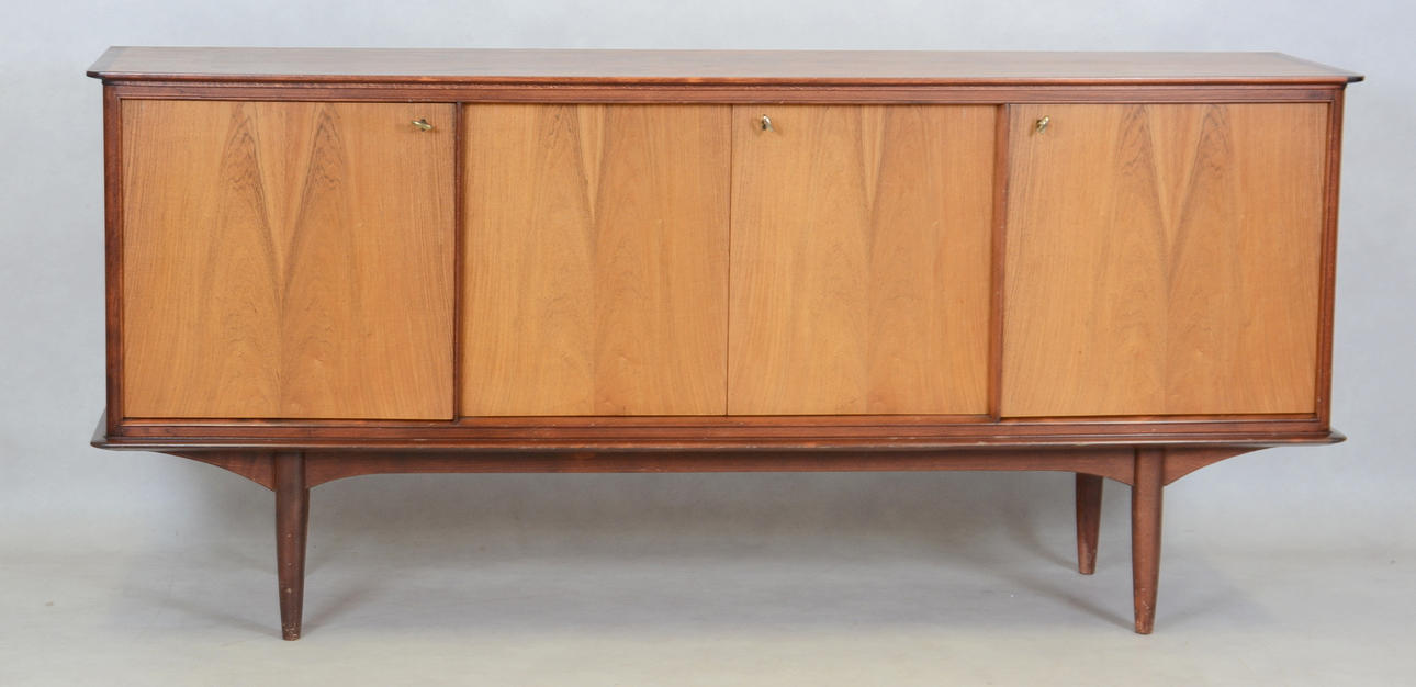 SIDEBOARD, teak och jakaranda, 1960-tal.