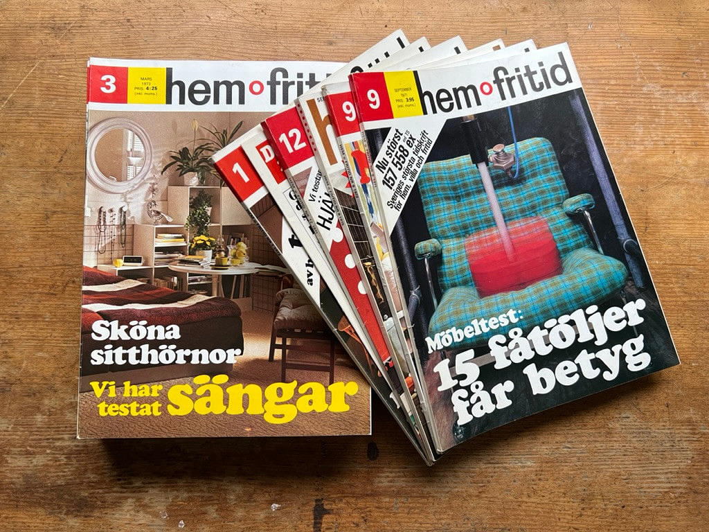 HEM o FRITID, tidsskrifter, 1970-tal.
