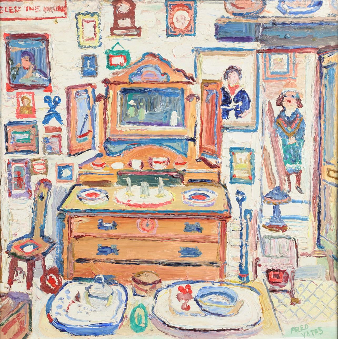 FRED YATES (1922-2008). ANTIQUE SHOP, ST JUST.