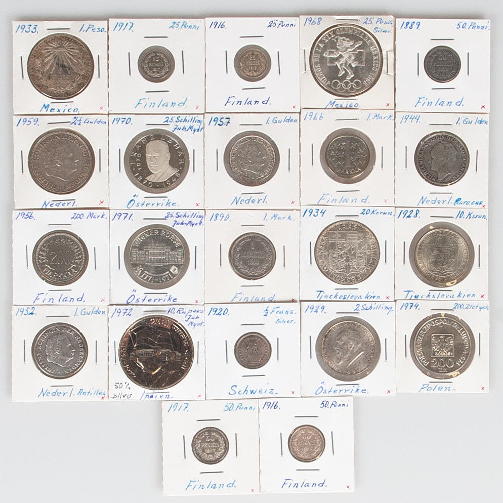 SILVER COIN. Different countries.