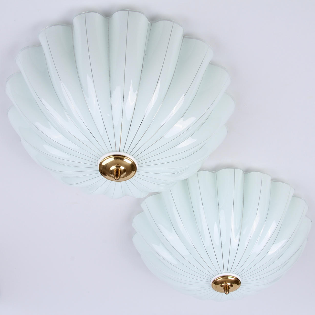 TAKPLAFONDER, 2 st. Glas och mässing, LampGustaf.