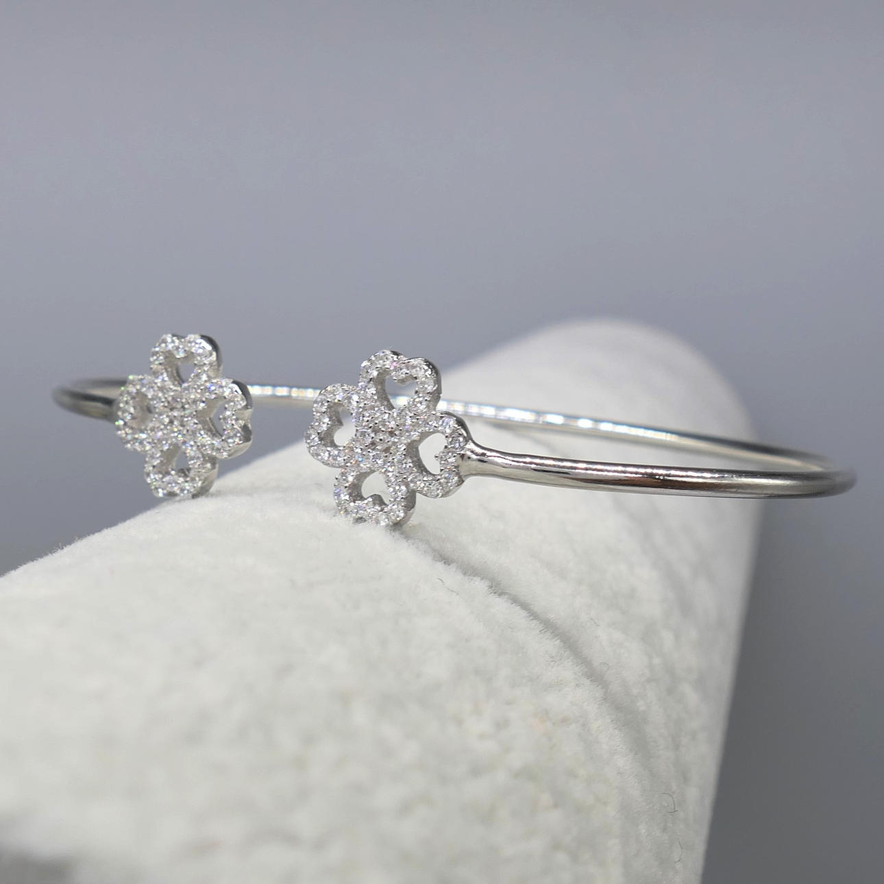 4-BLATT-KLEEBLATT-Drehmoment-Armreif.