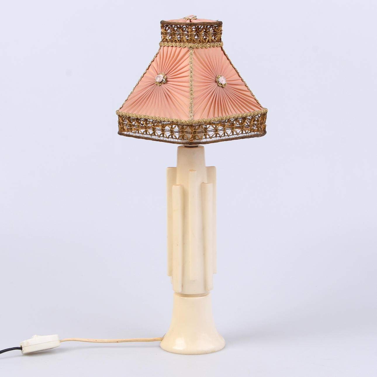 BORDSLAMPA, Alabaster, Italien, 1900-tal.