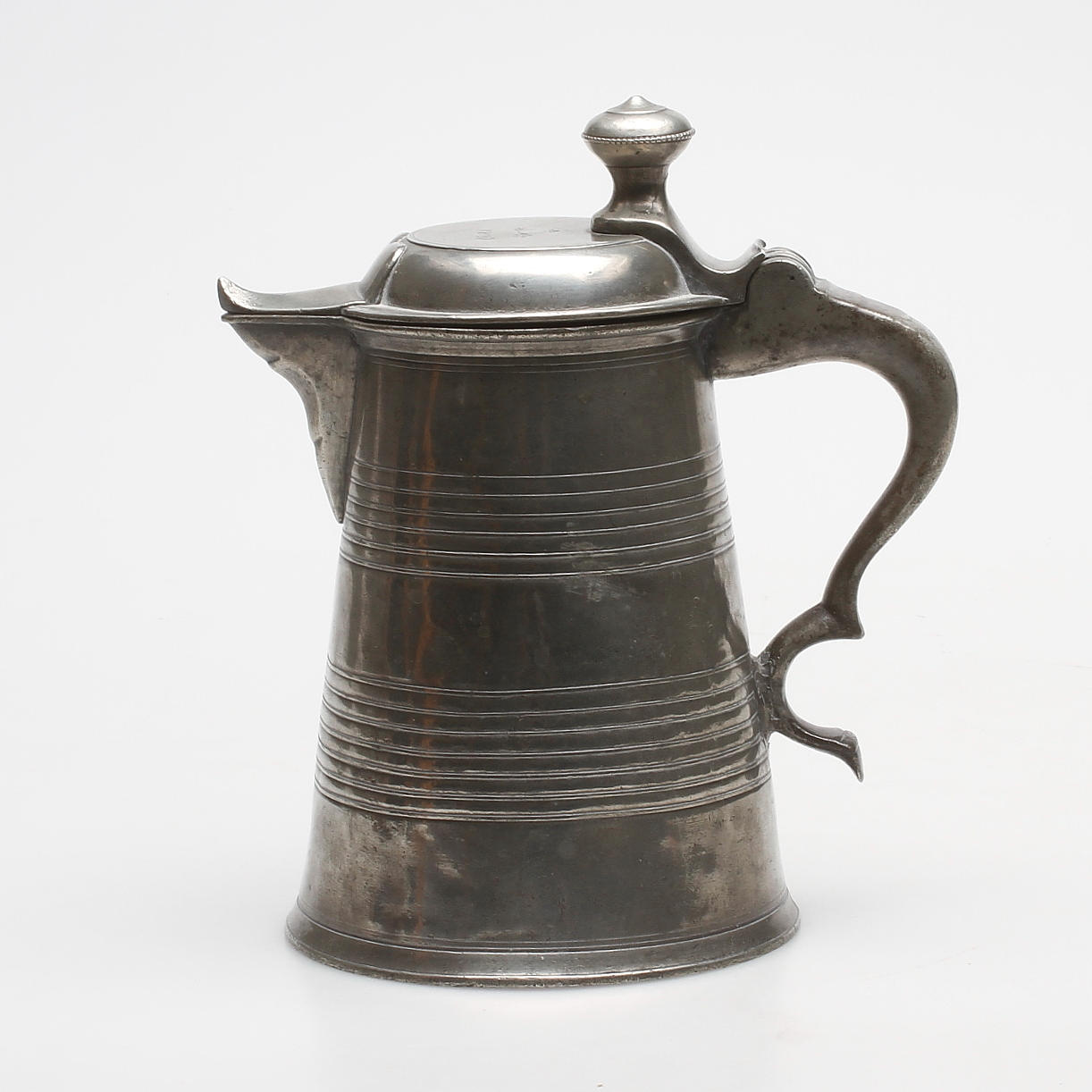 SKÄNKKANNA, tenn, Gustaf Adolf Bergman(verksam 1812-1858, Kristianstad.