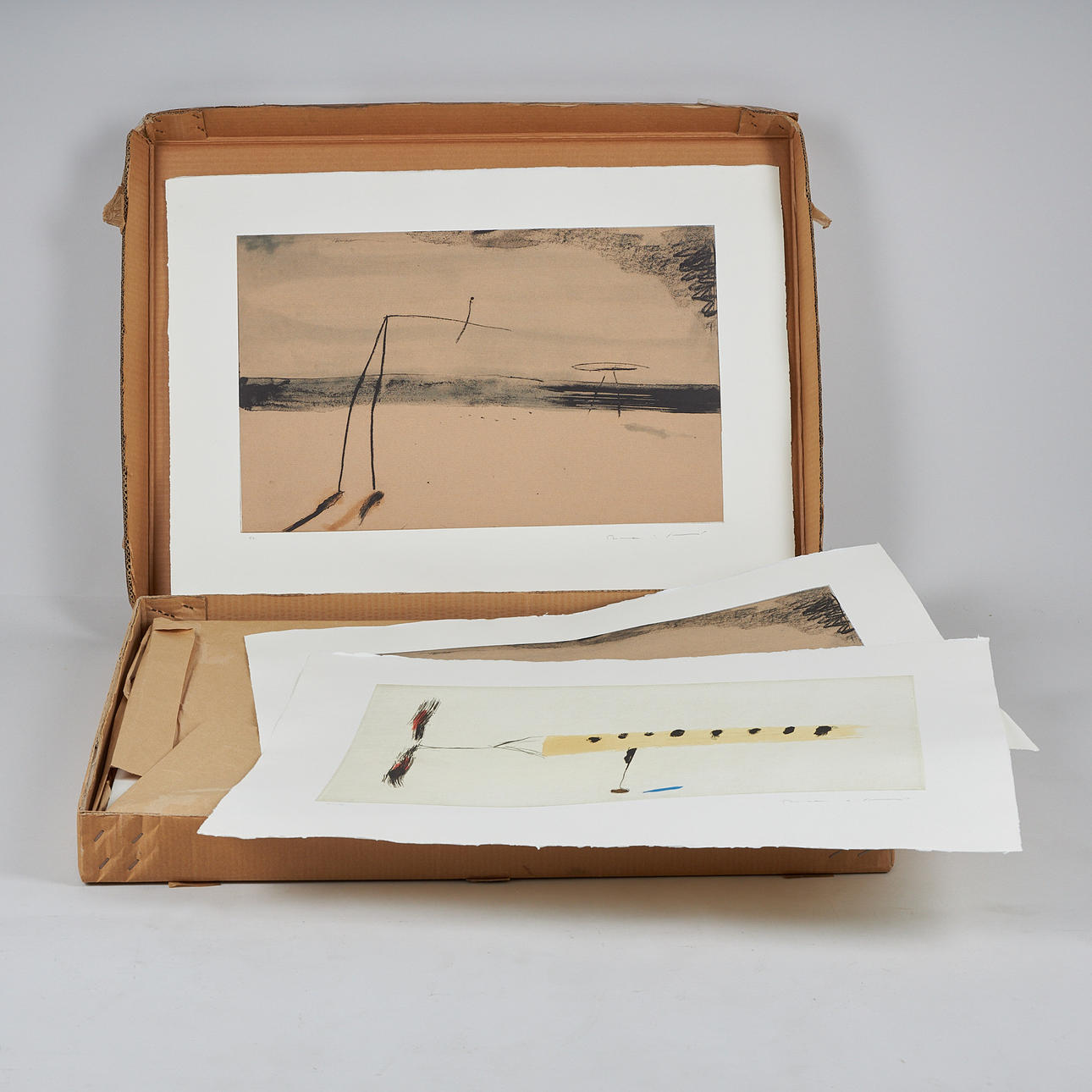 JOSEPH RIERA I ARAGO (1954). Compositions (1995), 11+7 pieces, signed, etching and aquatint, HC, HC/10.