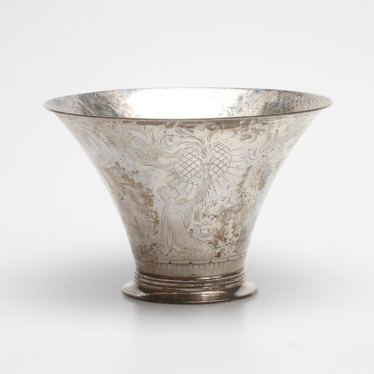 SKÅL, silver, Edlunds Silverfabrik, Stockholm 1926, vikt ca. 384,3 gram.