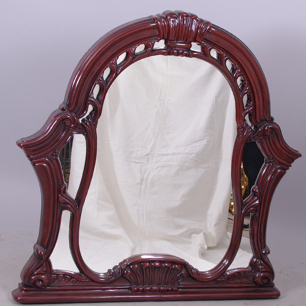 SPEGEL, träfärgad plast, rokokostil.