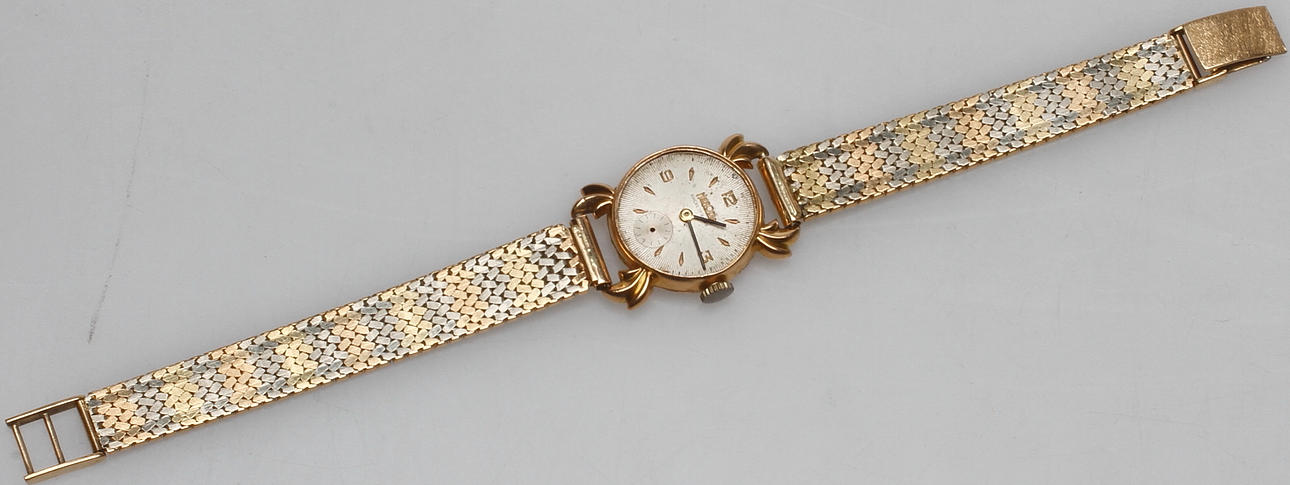 ARMBANDSUR HERODIA MED ARMBAND, 18k guld, total vikt ca 36,3 gr.