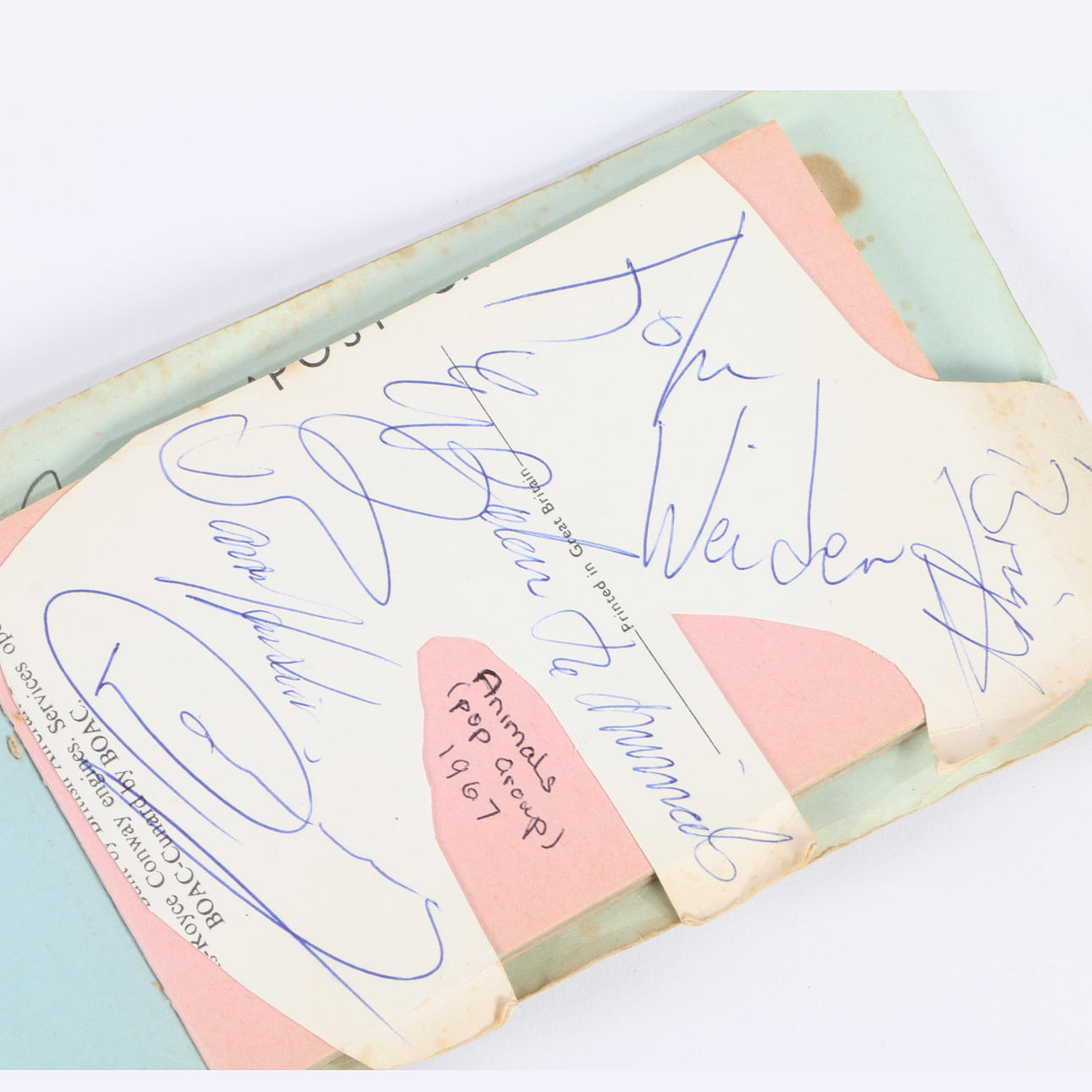 AUTOGRAPH ALBUM SIGNED BY THE ANIMALS, DAVIE JONES OF THE MONKEES ...