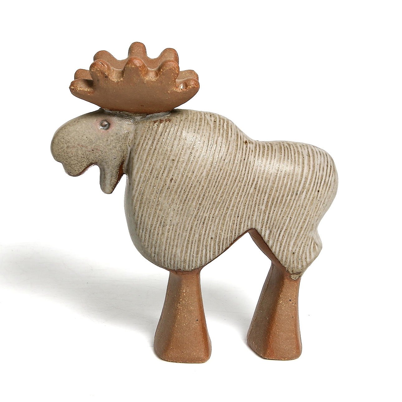 LISA LARSON. Älg, stengods, "Skansen", Gustavsberg. 1900-tal.